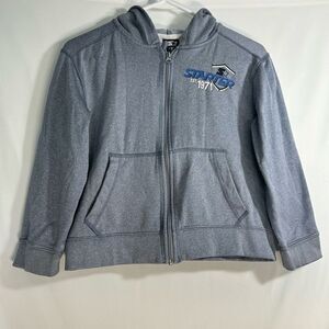 Starter blue grey heather zip hoodie/jacket boys size M